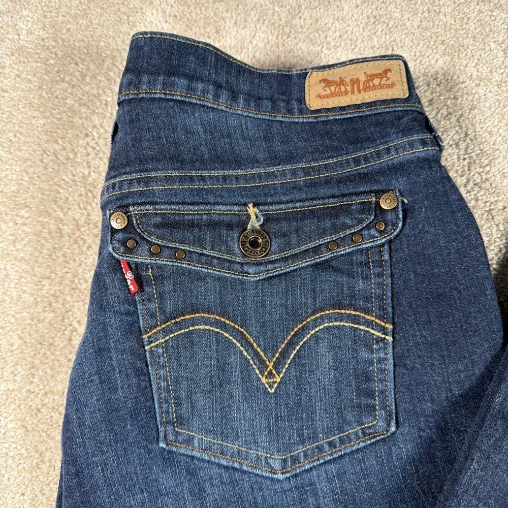 Levis Womens 515 Boot Cut Blue Jeans 31 X 30 (FITS 32 X 29) Western Riding Denim - Picture 4 of 13